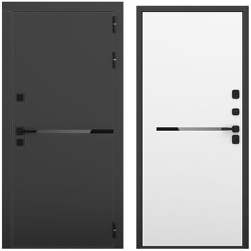 Входная дверь Горизонт чёрный кварц панель горизонт