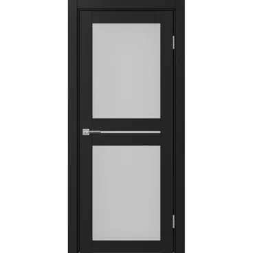 Межкомнатная дверь экошпон Турин 520.222 антрацит остеклённая