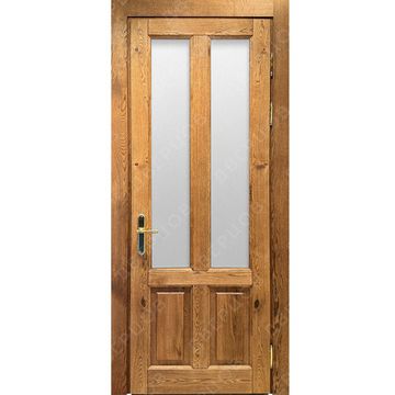 Межкомнатная дверь массив дуба с сучком Дверцов Авиано остеклённая венге