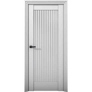 Межкомнатная дверь Никель 4 манхеттен со стеклом