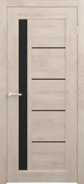 Межкомнатная дверь CPL Мехико дуб золотистый стекло чёрное