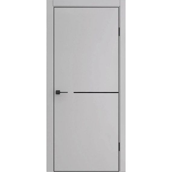 Межкомнатная дверь экошпон ДП-50.1 silver gray глухая