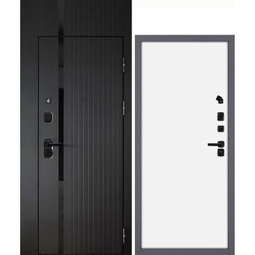 Входная дверь с фальшфрамугой Сити-1Ф панель МДФ под покраску