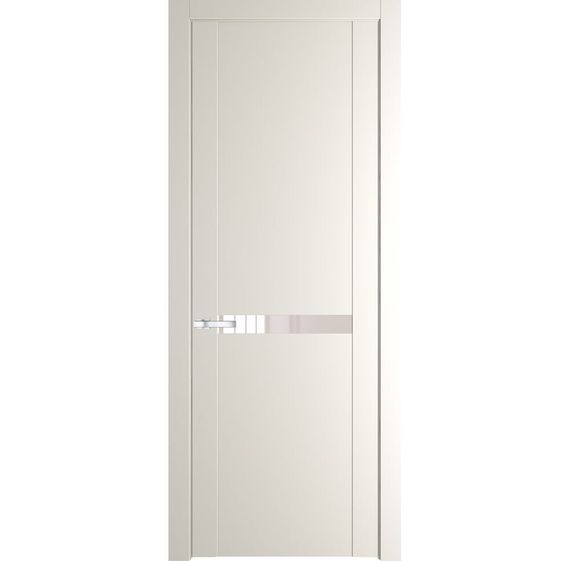 Межкомнатная дверь 1.4P перламутр белый остеклённая
