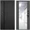 Входная дверь Пиано чёрный кварц панель зеркало Maxi антрацит