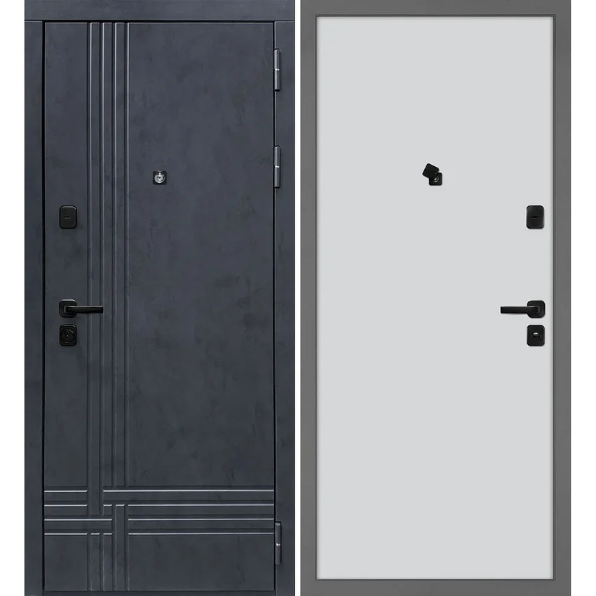 Входная дверь Осло бетон антрацит панель гладкая агат