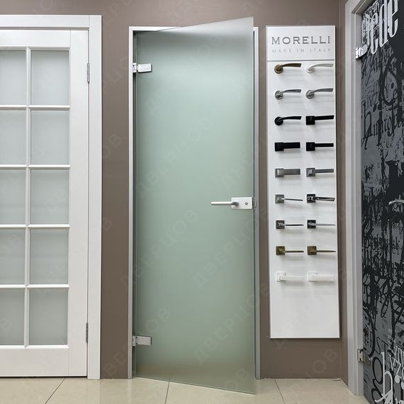 Межкомнатная стеклянная дверь АКМА Лайт стекло бесцветное матовое