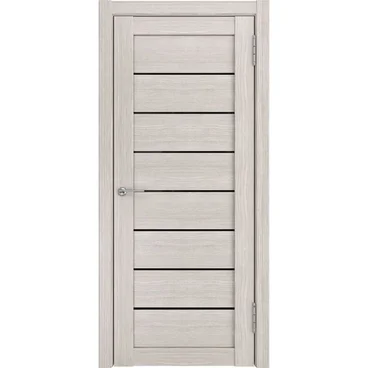 Межкомнатная дверь экошпон Legend ЛУ-7 капучино стекло чёрный триплекс