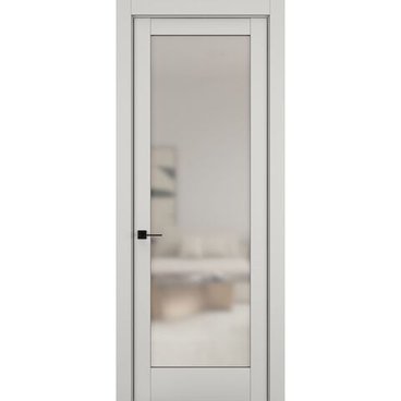 Межкомнатная дверь керамик NC 8 слоновая кость остеклённая