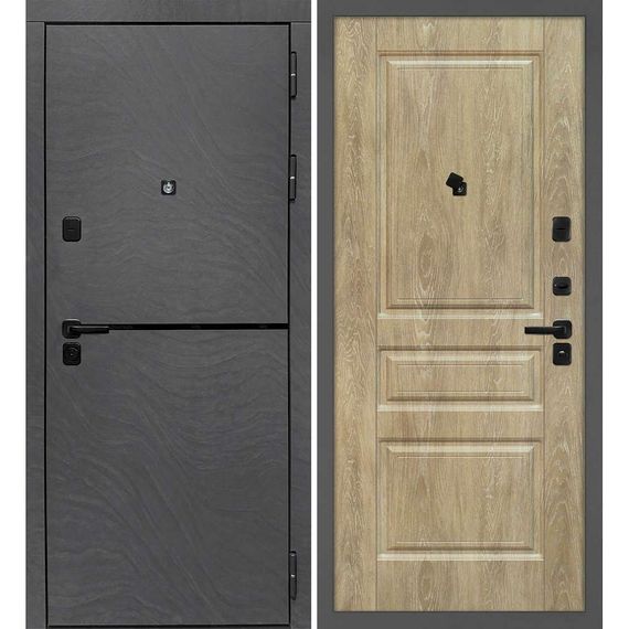 Входная дверь Горизонт дюна медея панель фрезерованная дуб песочный
