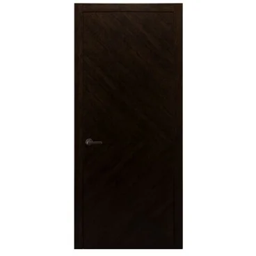 Межкомнатная дверь массив дуба Alvero Флэт-VIII орех чëрный глухая