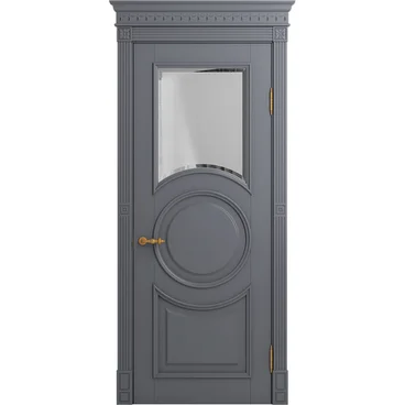 Межкомнатная дверь массив бука Viporte Лацио Амбиенте тауп остекление 1