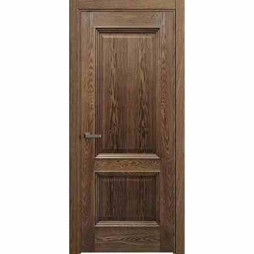 Межкомнатная дверь шпон Мальта дуб натуральный с патиной глухая
