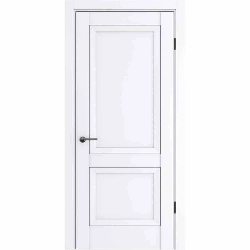 Межкомнатная дверь экошпон ДП-61 white pearl глухая