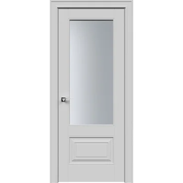 Межкомнатная дверь эмаль Дельта 2 RAL 7047 со стеклом
