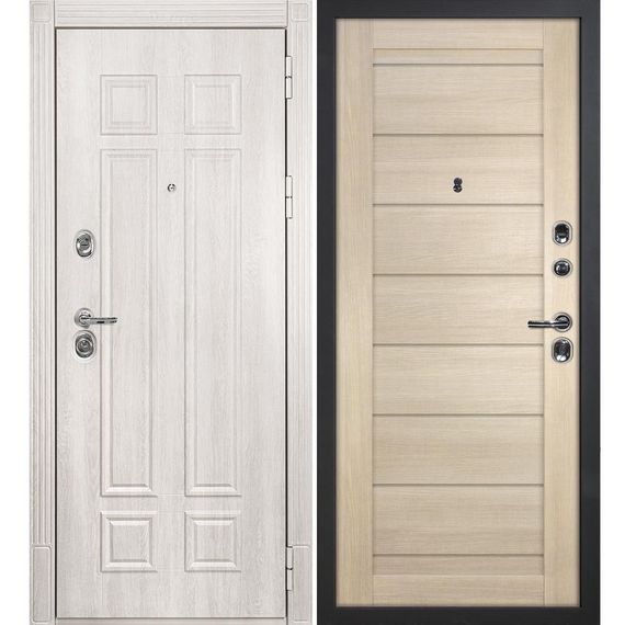 Входная дверь Гера 2 дуб филадельфия крем панель сборная капучино