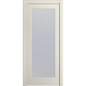 Межкомнатная дверь эмаль Бьянка-1 молочно-белая RAL 9010 со стеклом