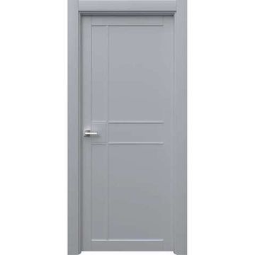 Межкомнатная дверь эмаль Ронда 2 RAL 7047 глухая