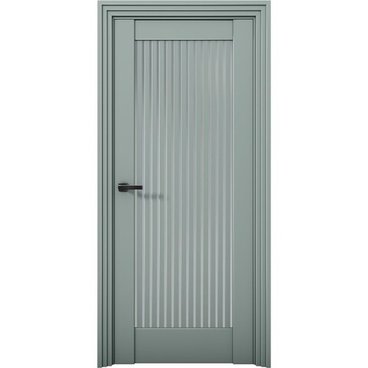 Межкомнатная дверь Никель 4 Deep Green со стеклом