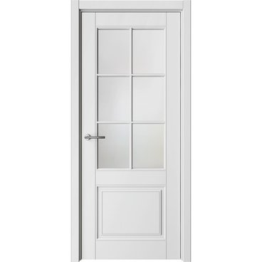 Межкомнатная дверь эмаль Классика 4 белая остеклённая