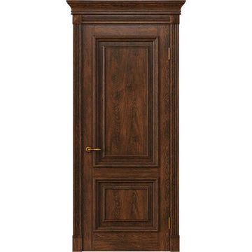 Межкомнатная дверь массив дуба Alvero Екатерина орех чёрный глухая