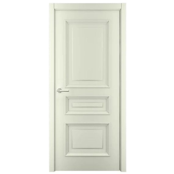 Фото межкомнатной двери эмаль Багет 3 слоновая кость глухая