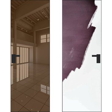 Скрытая дверь 1M внешняя сторона зеркало Бронза внутри под покраску