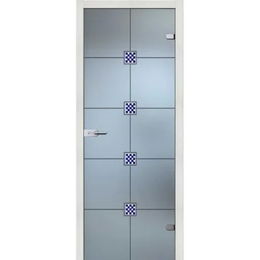 Межкомнатная стеклянная дверь АКМА Глория стекло бесцветное матовое