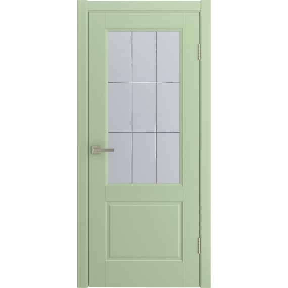 Фото двери Патриция фисташковая эмаль RAL 6019 со стеклом