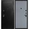 Входная дверь С-1 титан чёрный панель гладкая серая