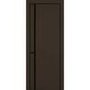 Фото межкомнатной двери керамик MN 5 коричневый стекло чёрное