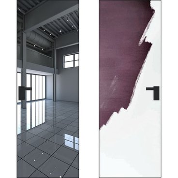 Скрытая дверь 1M снаружи зеркало внутри под покраску