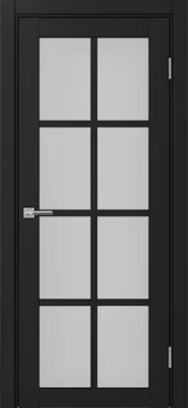 Межкомнатная дверь экошпон Турин 541.2222 антрацит остеклённая