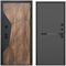 Входная дверь Континент американский орех / чёрный кварц панель горизонт антрацит
