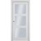 Фото межкомнатной двери эмаль Классика 33 белая остеклённая