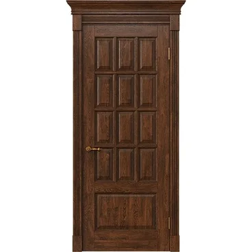 Межкомнатная дверь массив дуба Alvero Анна орех чёрный глухая