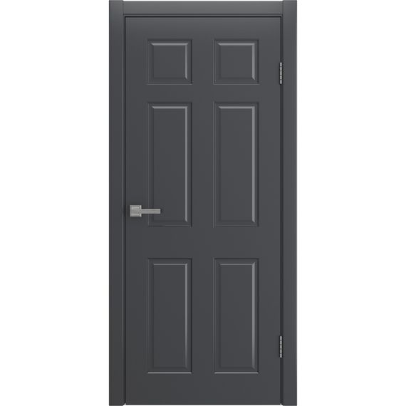 Фото двери Дуэт графитовая эмаль RAL 7024 глухая