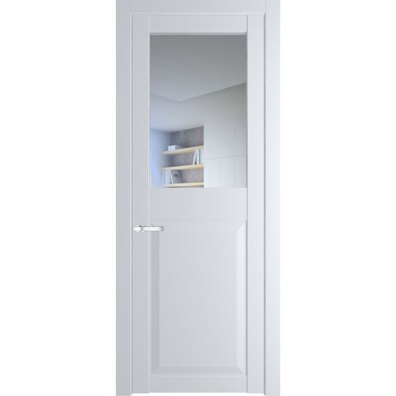 Межкомнатная дверь 1.6.2PD вайт остеклённая
