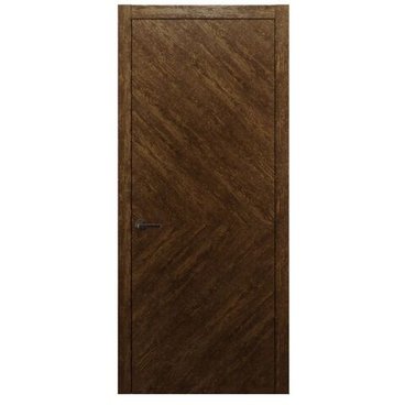 Межкомнатная дверь массив дуба Alvero Флэт-VIII орех золотой глухая