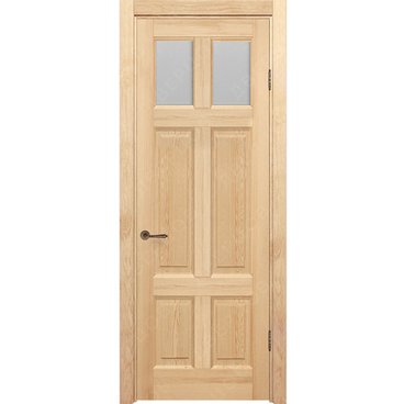 Межкомнатная дверь массив сосны Дверцов Граттери ПО-2/1 остеклённая
