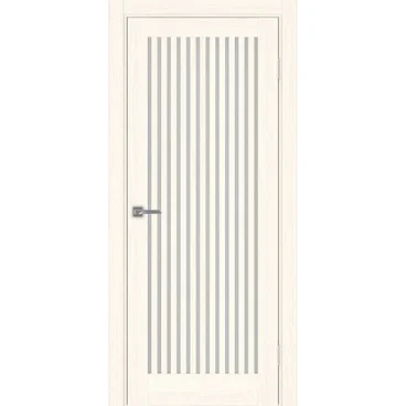 Межкомнатная дверь экошпон Турин 543.2 ясень светлый остеклённая