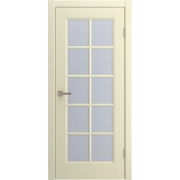 Межкомнатная дверь Аура жемчуг эмаль со стеклом