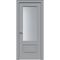 Межкомнатная дверь эмаль Дельта 2 серая со стеклом
