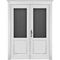 Фото двери Европа белая эмаль распашная двустворчатая со стеклом