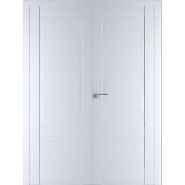 Двустворчатая распашная дверь Кобальт 28 магнолия глухая