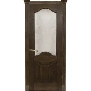 Межкомнатная дверь шпон Прованс 4 ретро со стеклом