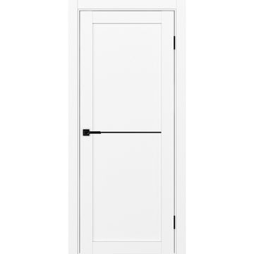 Межкомнатная дверь экошпон Турин 502АПП.11 белый снежный с молдингом