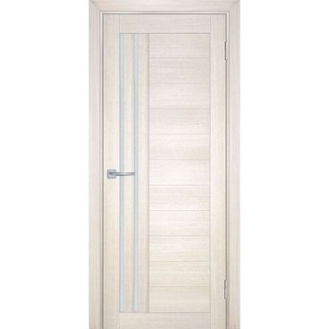 Межкомнатная дверь экошпон Мариам Техно-738 сандал бежевый стекло сатинат белый
