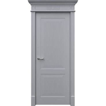 Межкомнатная дверь эмаль Рим 2 RAL 7047 глухая