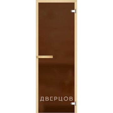 Дверь для сауны бронзовая матовая ручка магнит